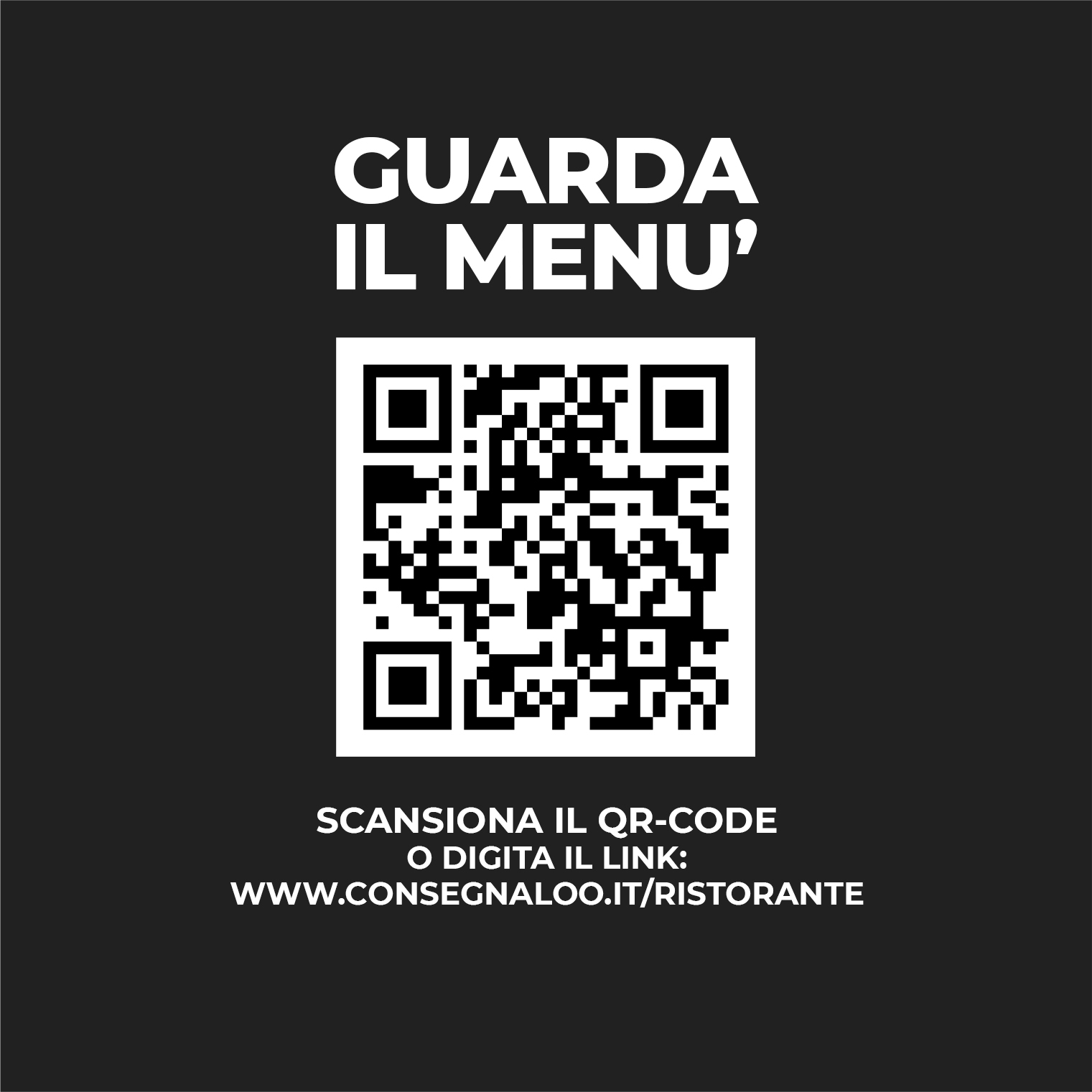 Cartolina Menu con QR-code 01