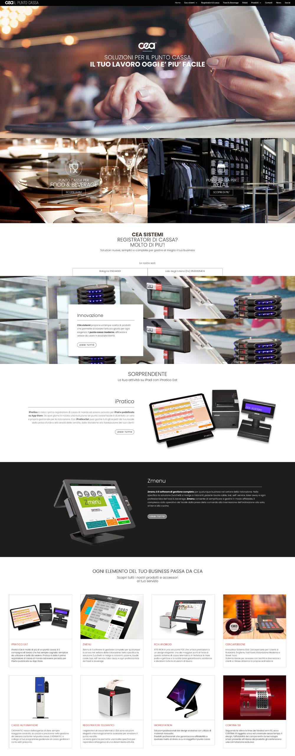 sito web per Cea Sistemi Bologna